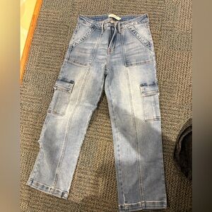 Women's Straight Leg Jeans - Light Blue